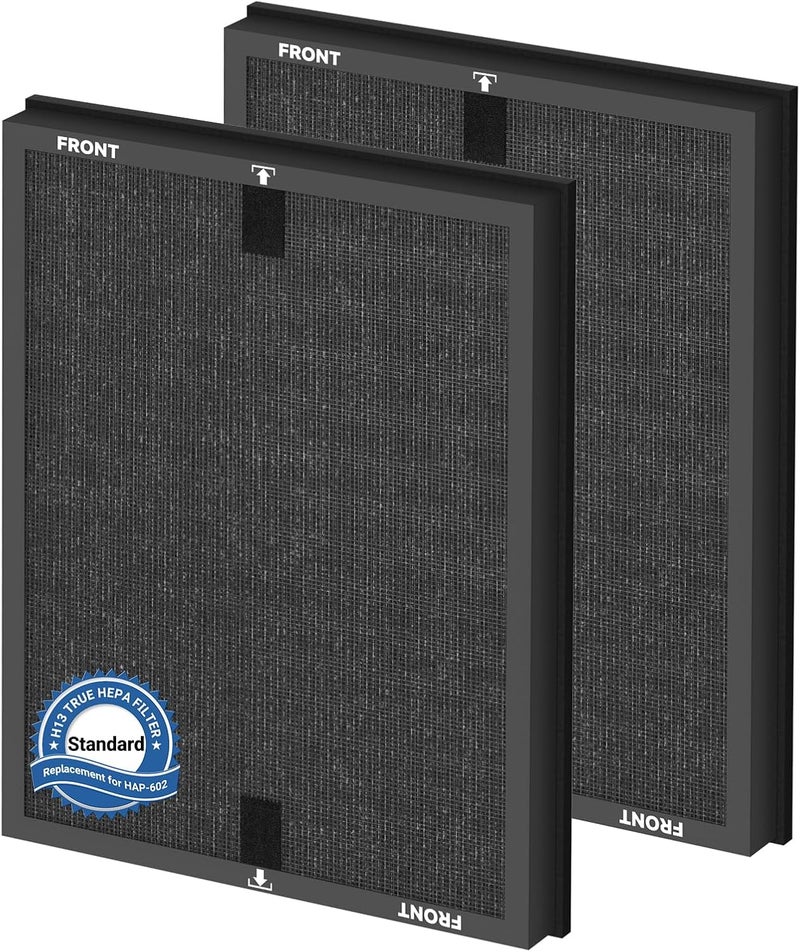 Sinnya 2 Pack HAP602 Replacement Filter for ECOSELF HAP602/ HAP602WF, 3-Stage True HEPA H13 Filter Repacement for High-Efficient Filtration - Image 1
